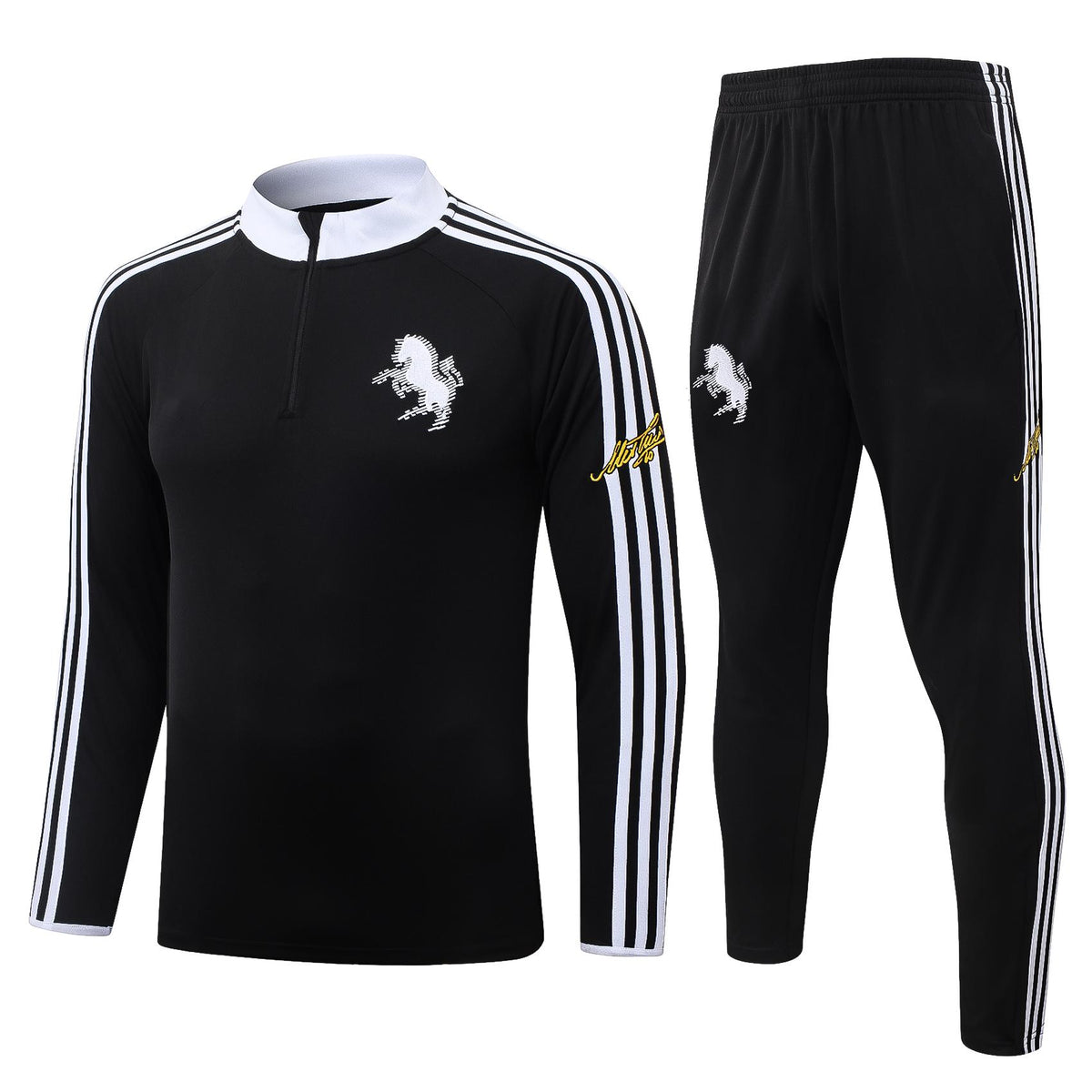 2026-27 Juventus Black Half Zip Training Suit Adults Or Children