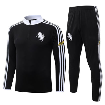 2026-27 Juventus Black Half Zip Training Suit Adults Or Children