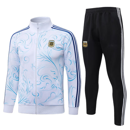2026 Argentina White Inkjet Full Zip Training Suit Adults Or Children