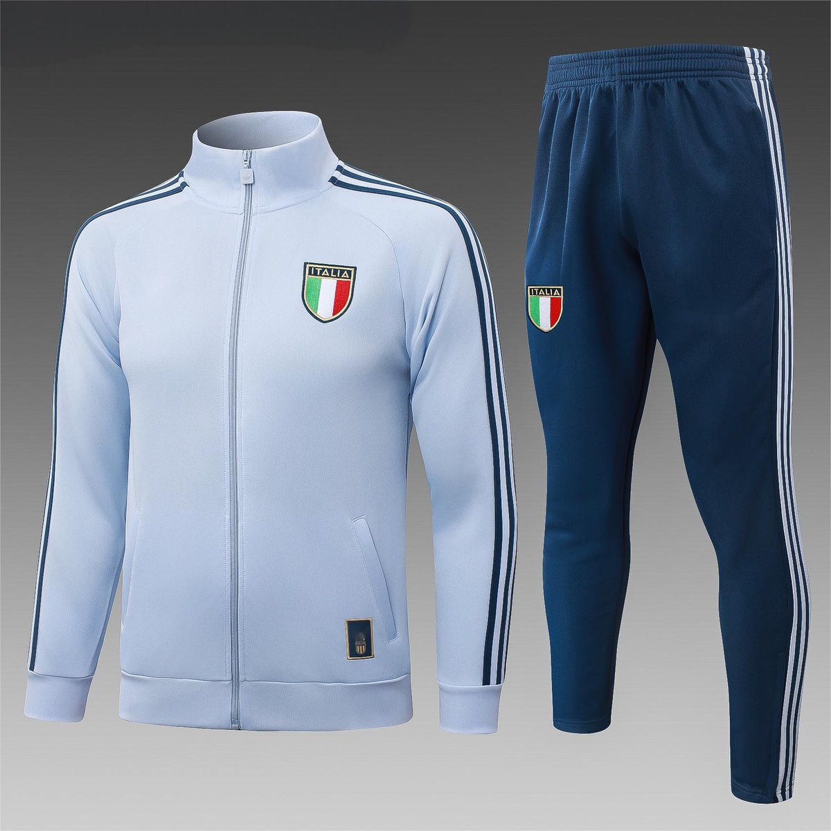 2026 Italy Light Blue Full Zip Training Suit Adults Or Children