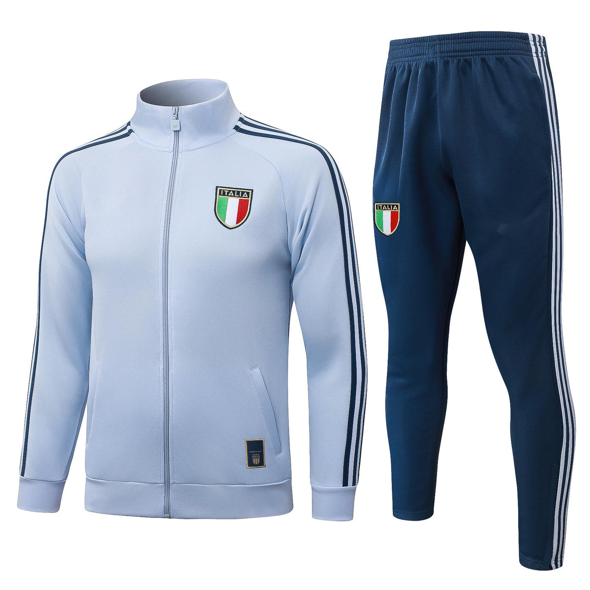 2026 Italy Light Blue Full Zip Training Suit Adults Or Children