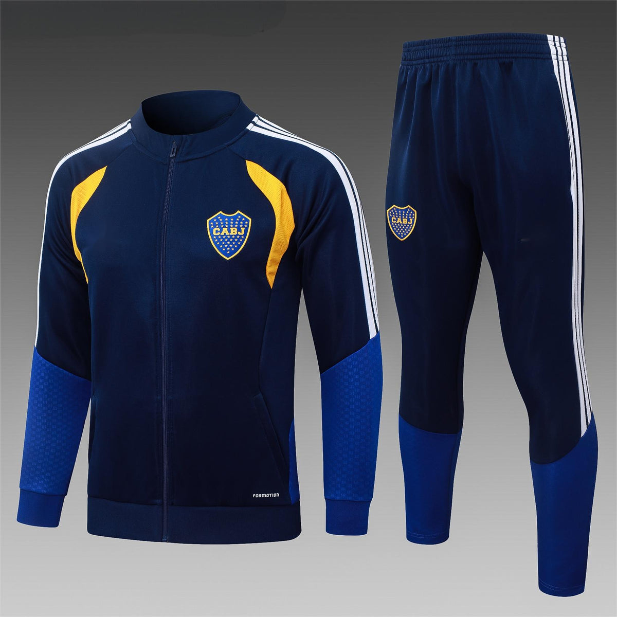 2026-27 Boca Royal Blue Yellow Full Zip Training Suit Adults Or Children
