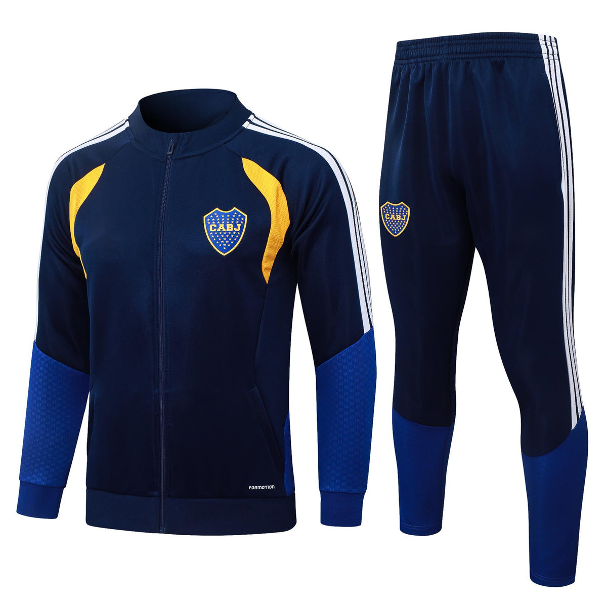 2026-27 Boca Royal Blue Yellow Full Zip Training Suit Adults Or Children
