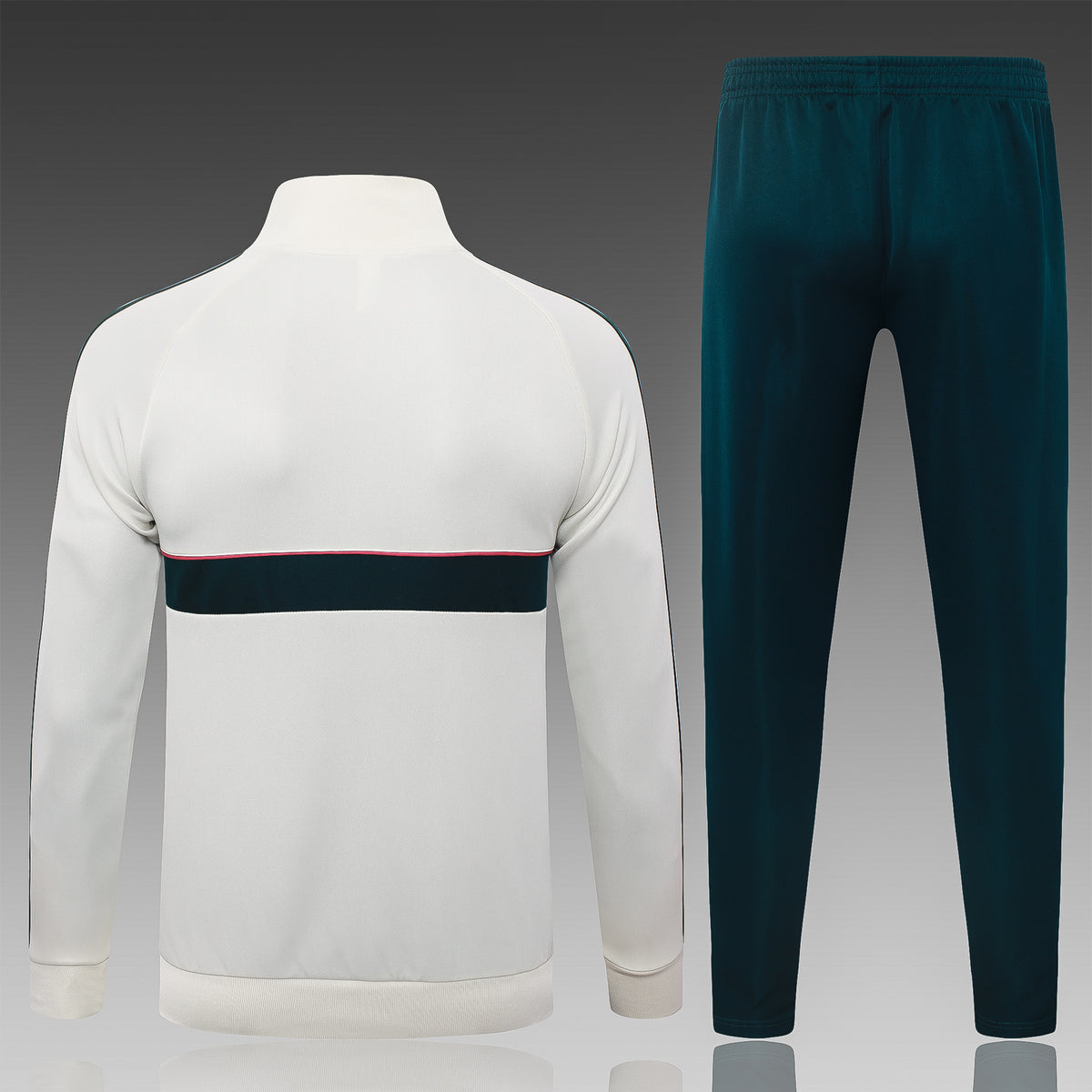 2026-27 Real Madrid Beige Dark Green Full Zip Training Suit Adults Or Children