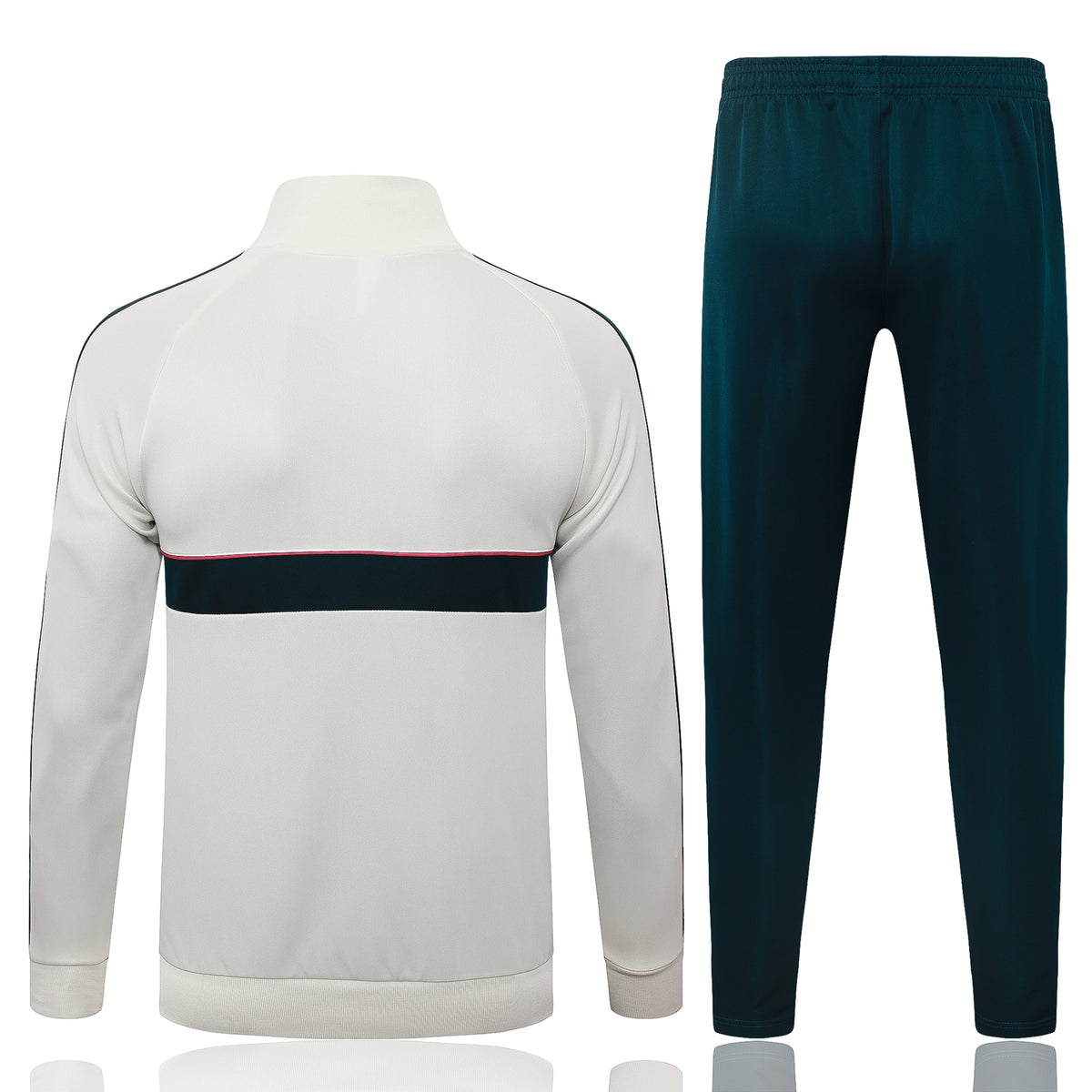 2026-27 Real Madrid Beige Dark Green Full Zip Training Suit Adults Or Children