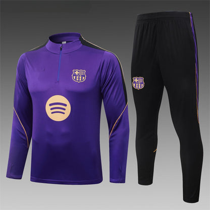 2026-27 Barcelona Purple Half Zip Training Suit Adults Or Children