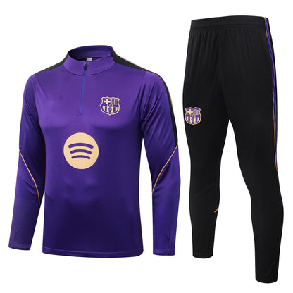 2026-27 Barcelona Purple Half Zip Training Suit Adults Or Children