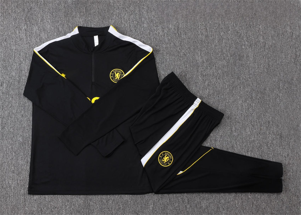 2026-27 Chelsea Black Half Zip Training Suit Adults Or Children