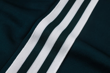 2026-27 Real Madrid Dark Green Beige Full Zip Training Suit Adults Or Children