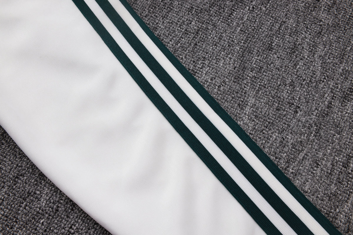 2026-27 Real Madrid Beige Dark Green Full Zip Training Suit Adults Or Children