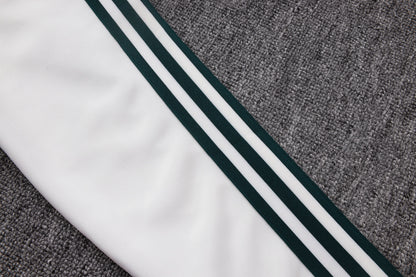 2026-27 Real Madrid Beige Dark Green Full Zip Training Suit Adults Or Children