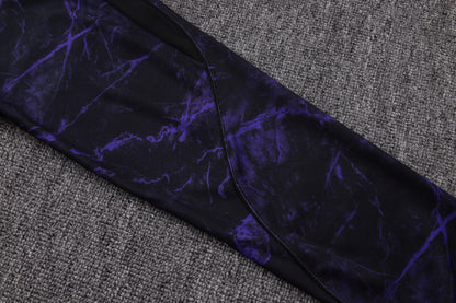 2026-27 Barcelona Black Purple Half Zip Training Suit Adults Or Children