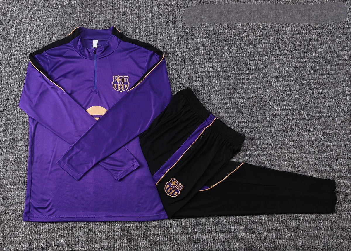2026-27 Barcelona Purple Half Zip Training Suit Adults Or Children