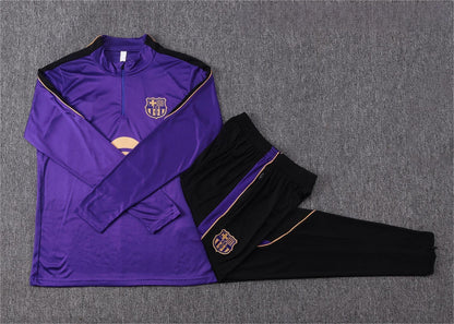 2026-27 Barcelona Purple Half Zip Training Suit Adults Or Children