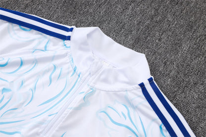 2026 Argentina White Inkjet Half Zip Training Suit Adults Or Children