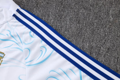 2026 Argentina White Inkjet Half Zip Training Suit Adults Or Children