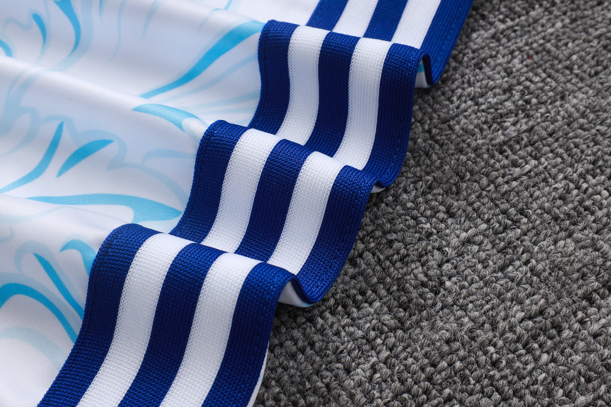 2026 Argentina White Inkjet Half Zip Training Suit Adults Or Children