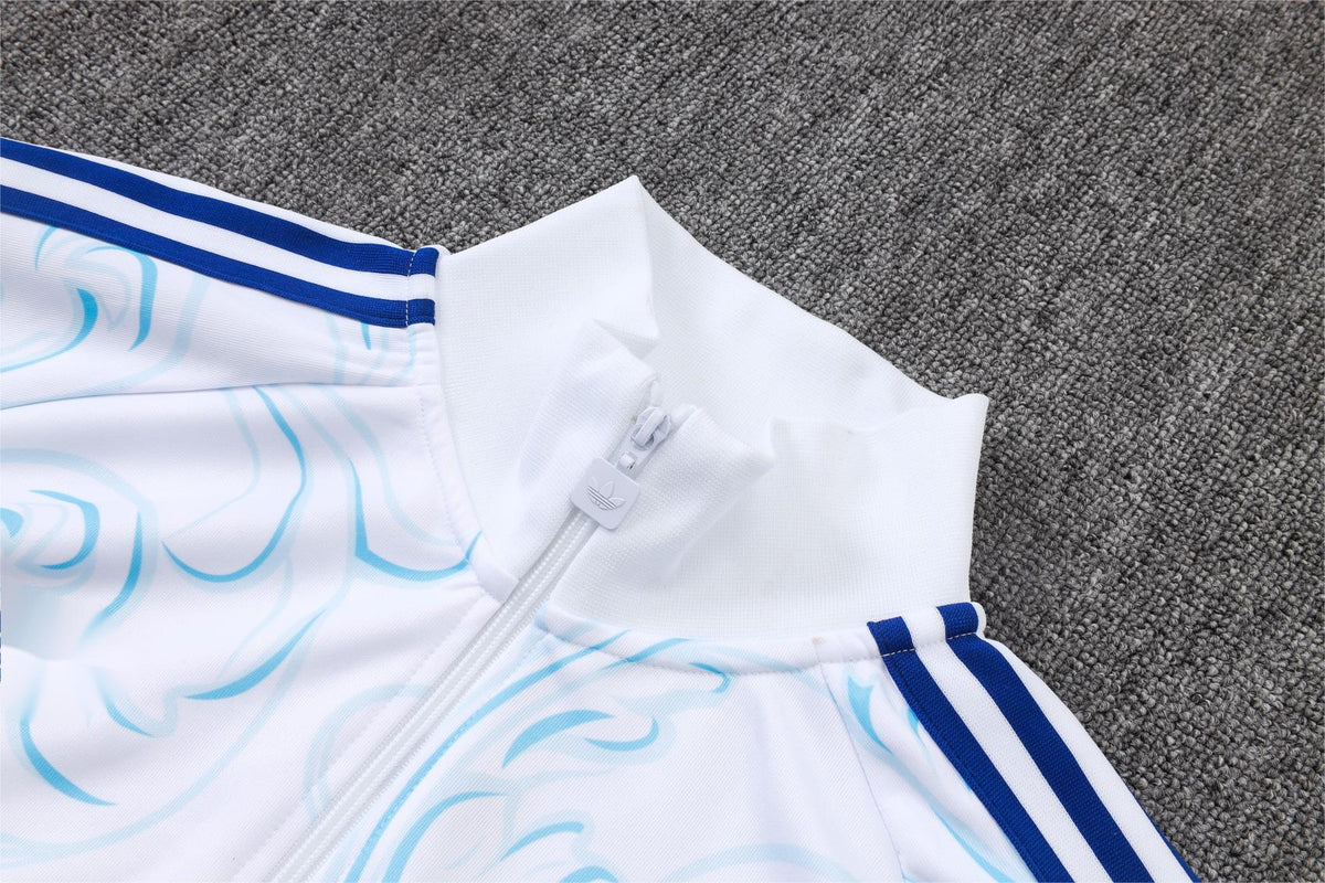 2026 Argentina White Inkjet Full Zip Training Suit Adults Or Children