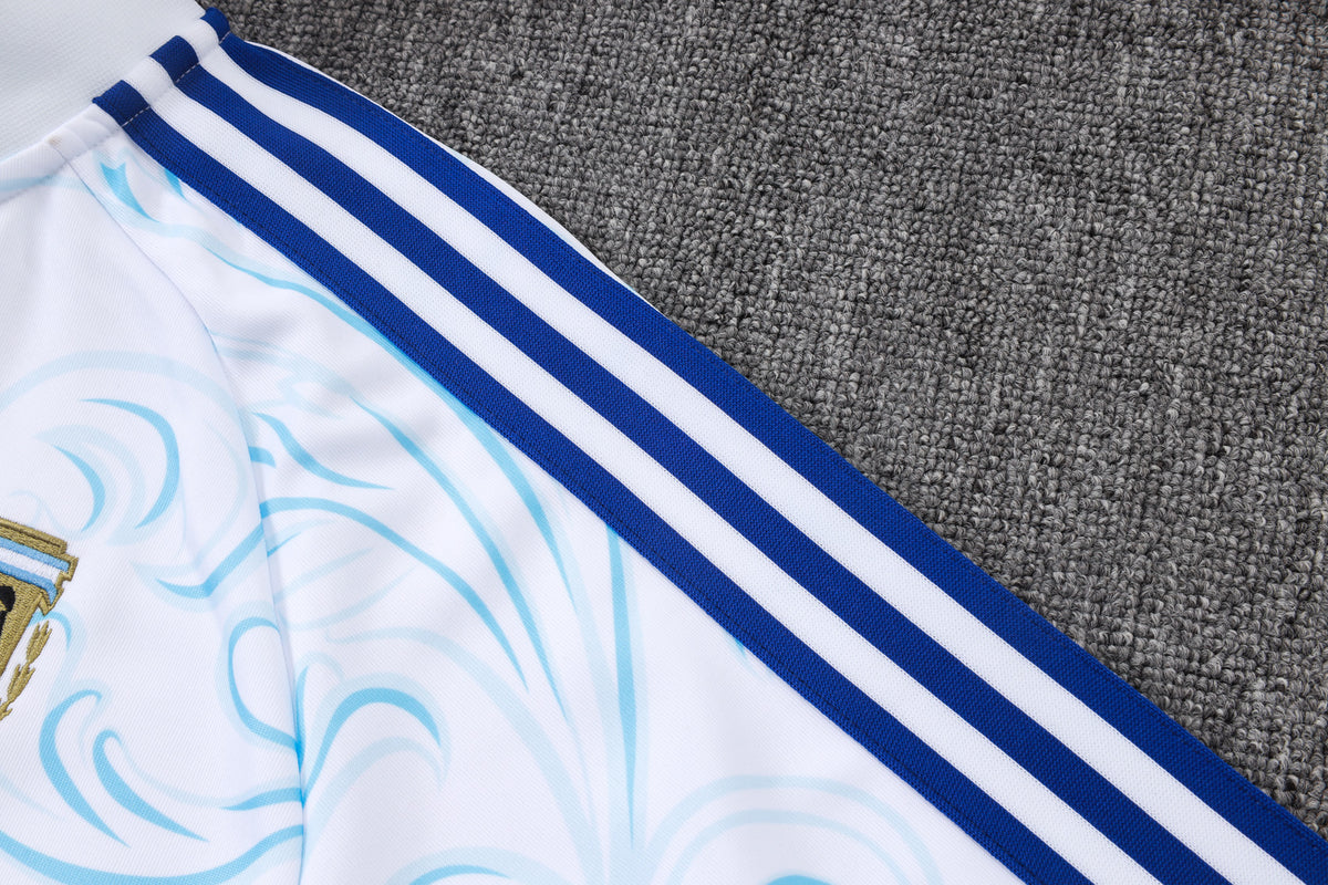 2026 Argentina White Inkjet Full Zip Training Suit Adults Or Children