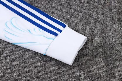 2026 Argentina White Inkjet Full Zip Training Suit Adults Or Children