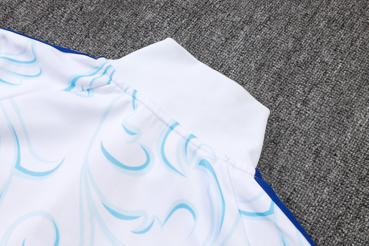 2026 Argentina White Inkjet Full Zip Training Suit Adults Or Children