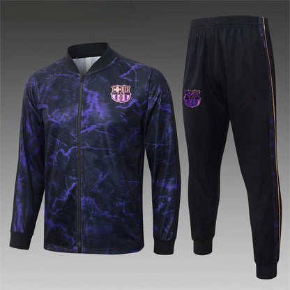 2026-27 Barcelona Black Purple Full Zip Training Suit Adults Or Children
