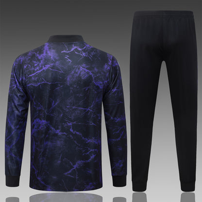 2026-27 Barcelona Black Purple Full Zip Training Suit Adults Or Children