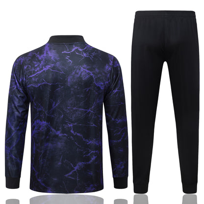 2026-27 Barcelona Black Purple Full Zip Training Suit Adults Or Children