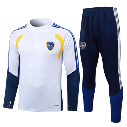 2026-27 Boca Juniors White Half Zip Training Suit Adults Or Children