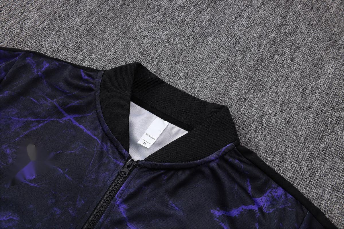 2026-27 Barcelona Black Purple Full Zip Training Suit Adults Or Children