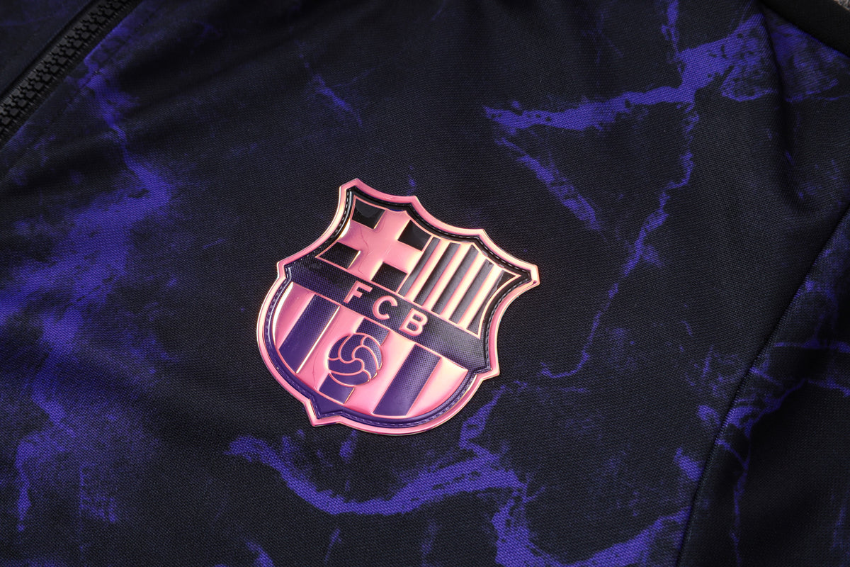2026-27 Barcelona Black Purple Full Zip Training Suit Adults Or Children