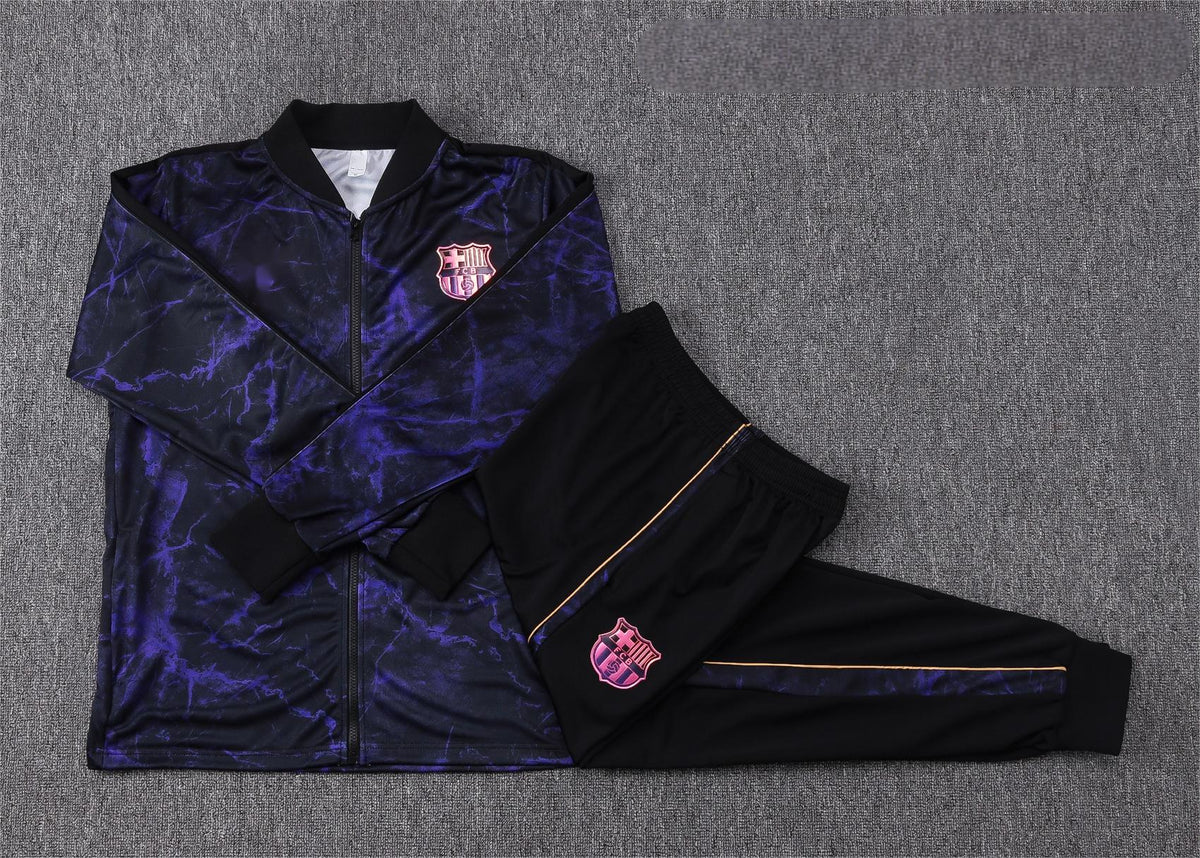 2026-27 Barcelona Black Purple Full Zip Training Suit Adults Or Children