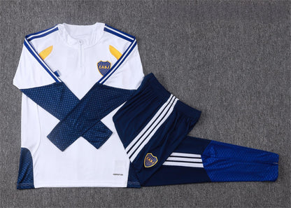 2026-27 Boca Juniors White Half Zip Training Suit Adults Or Children