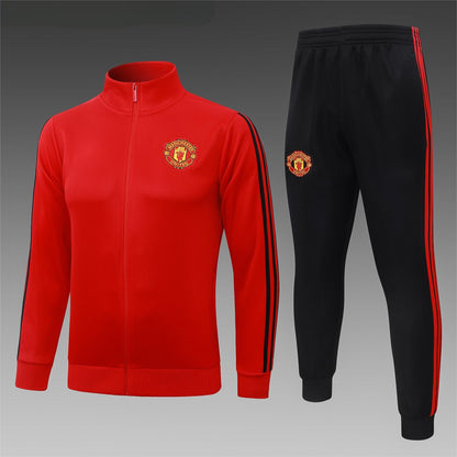 2026-27 Manchester United Red Full Zip Training Suit Adults Or Children
