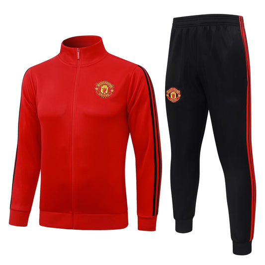 2026-27 Manchester United Red Full Zip Training Suit Adults Or Children
