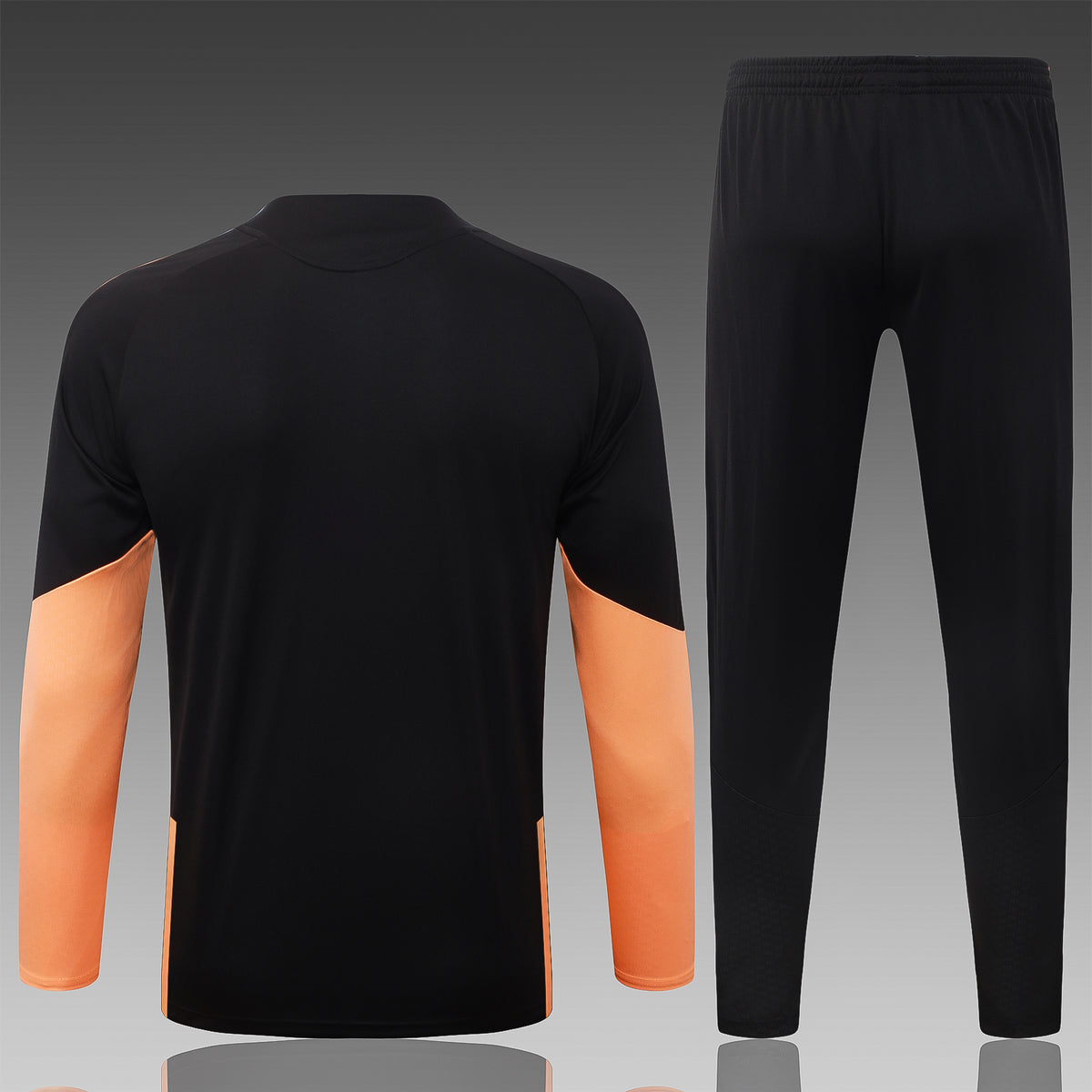 2026-27 Arsenal Black Orange Half Zip Training Suit Adults Or Children