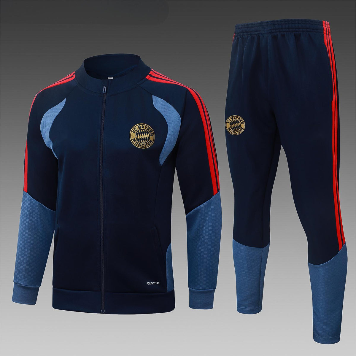 2026-27 Bayern Munich Royal Blue Full Zip Training Suit Adults Or Children