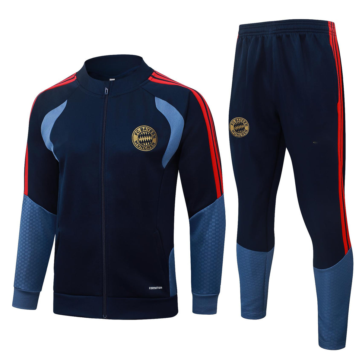2026-27 Bayern Munich Royal Blue Full Zip Training Suit Adults Or Children
