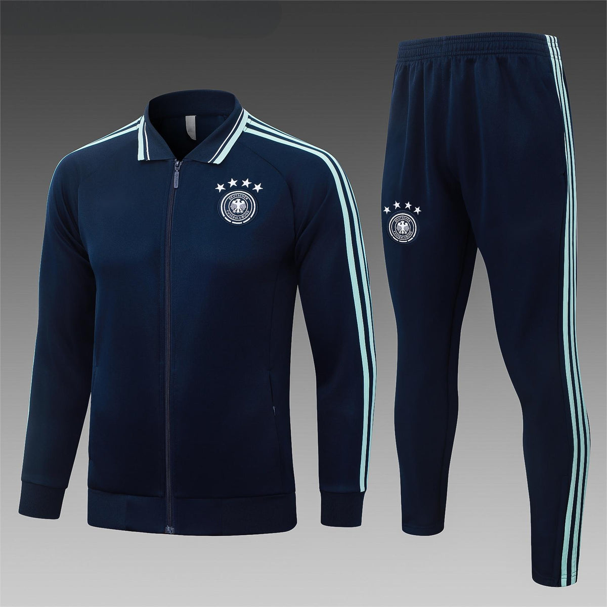 2026 Germany Navy Blue Full Zip Training Suit Adults Or Children
