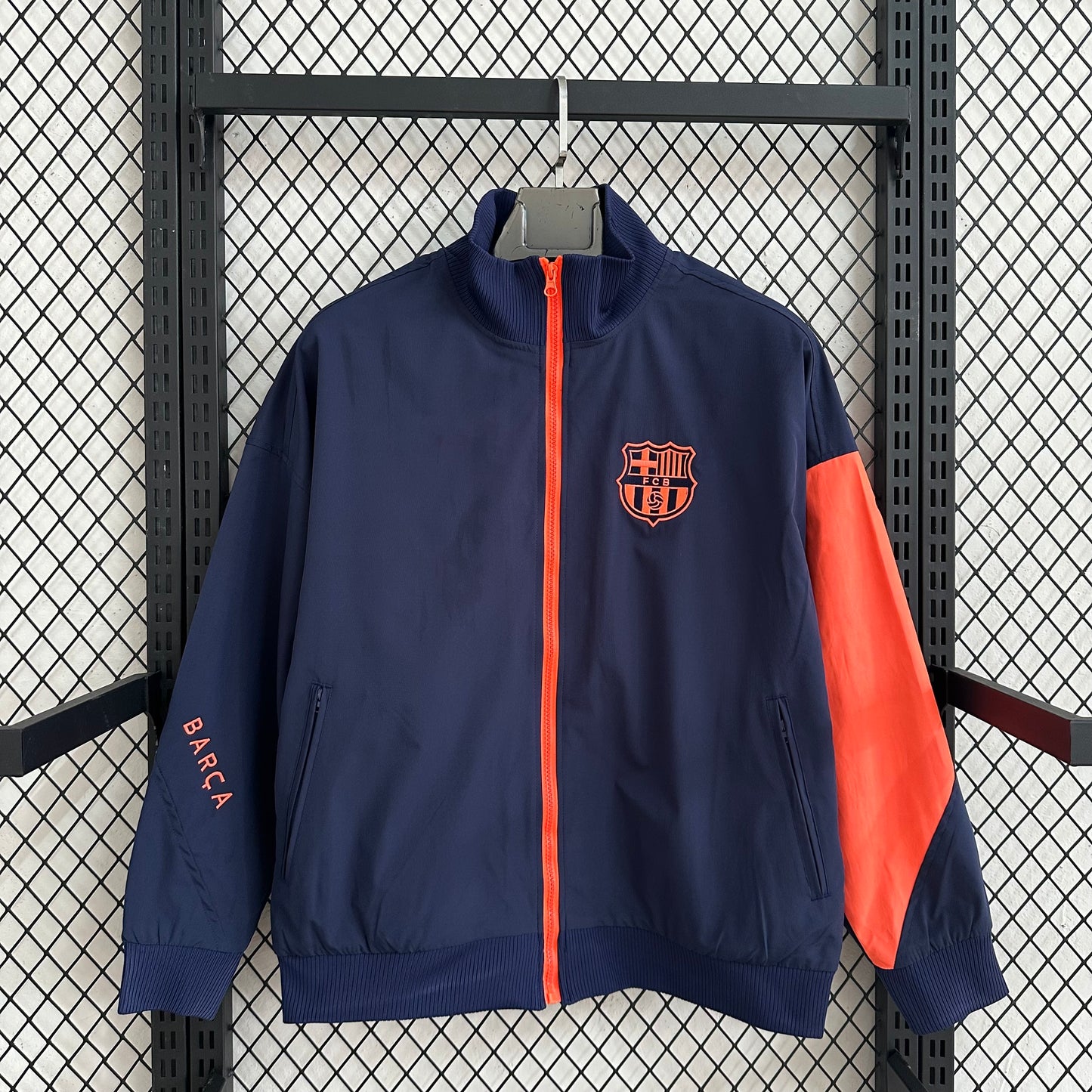 2025-26 Barcelona Blue Orange windbreaker S-2XL