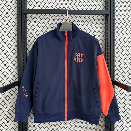 2025-26 Barcelona Blue Orange windbreaker S-2XL