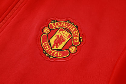 2026-27 Manchester United Red Full Zip Training Suit Adults Or Children