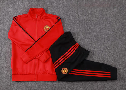 2026-27 Manchester United Red Full Zip Training Suit Adults Or Children