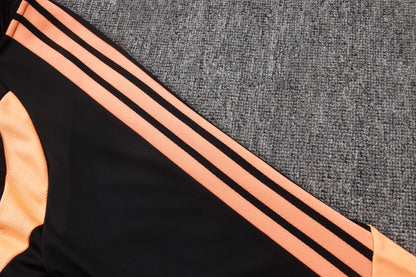 2026-27 Arsenal Black Orange Half Zip Training Suit Adults Or Children