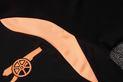 2026-27 Arsenal Black Orange Half Zip Training Suit Adults Or Children