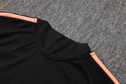 2026-27 Arsenal Black Orange Half Zip Training Suit Adults Or Children