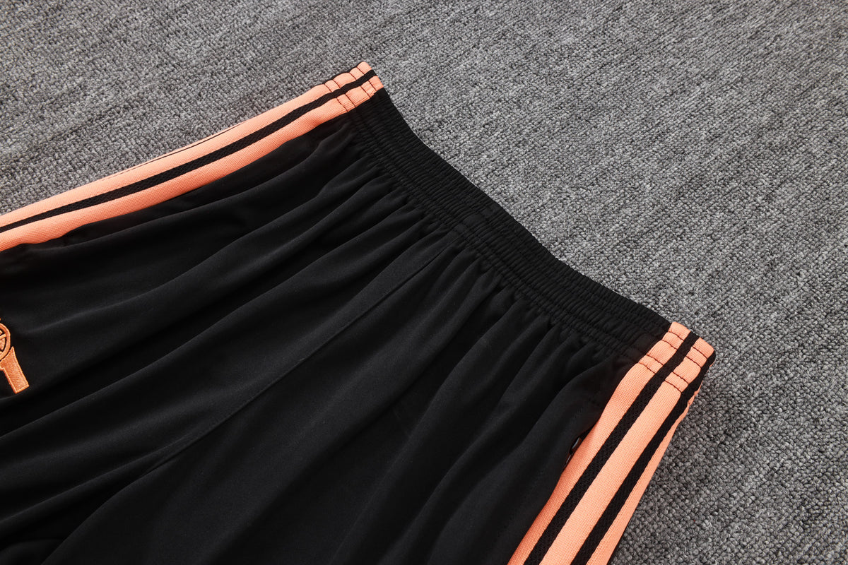 2026-27 Arsenal Black Orange Half Zip Training Suit Adults Or Children