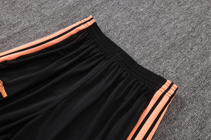 2026-27 Arsenal Black Orange Half Zip Training Suit Adults Or Children