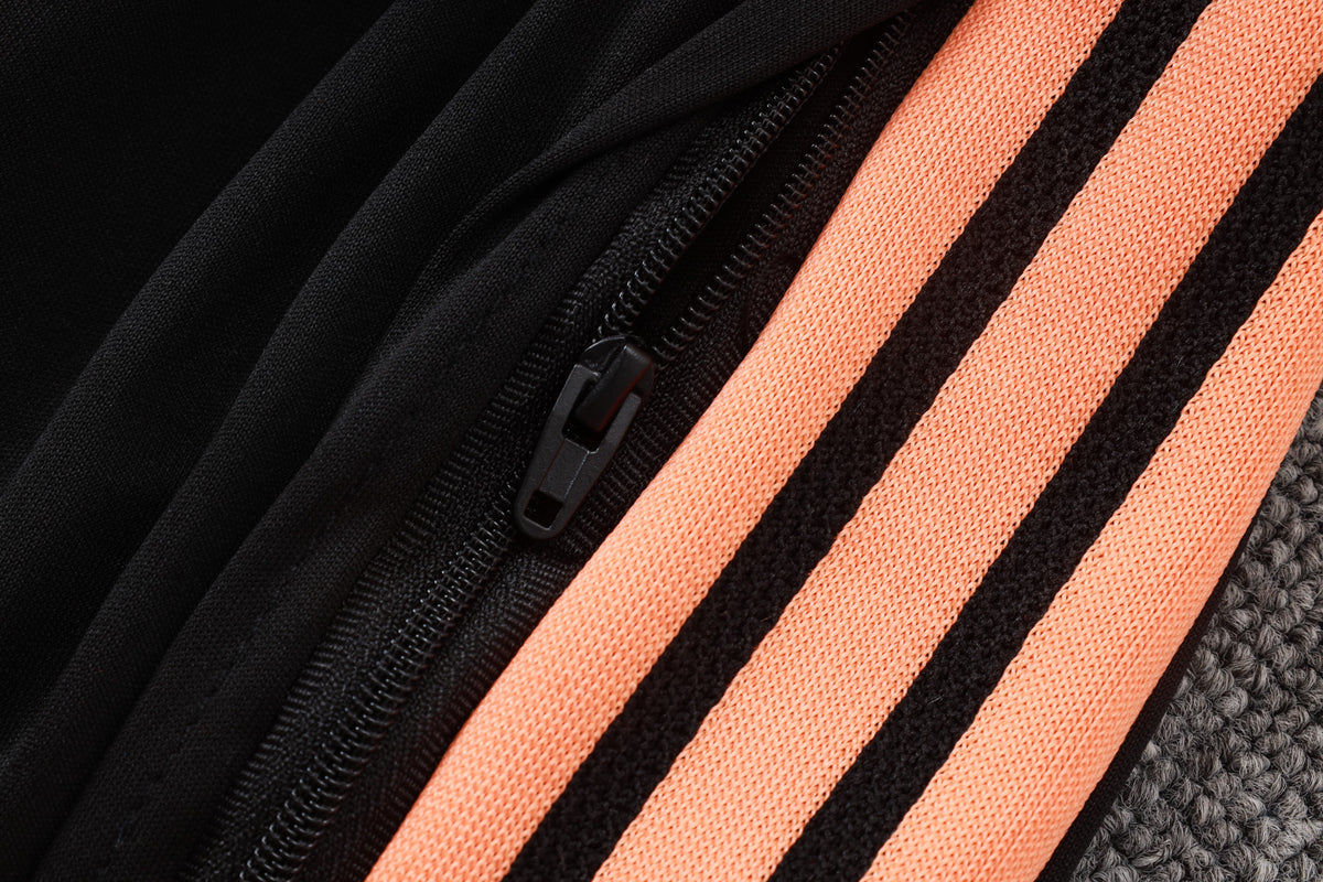 2026-27 Arsenal Black Orange Half Zip Training Suit Adults Or Children