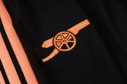 2026-27 Arsenal Black Orange Half Zip Training Suit Adults Or Children